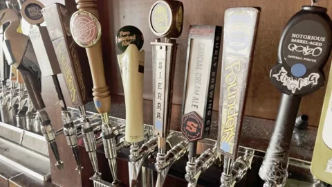 Bar Beer Taps Stock Footage 156135024