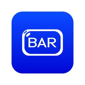 Bar board icon blue vector Stock Illustration