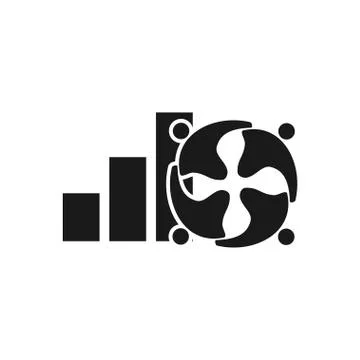 Bar Business Commitment Teamwork Together Black Logo Stock Illustration