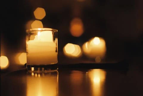 Bar Candle Light Foto stock
