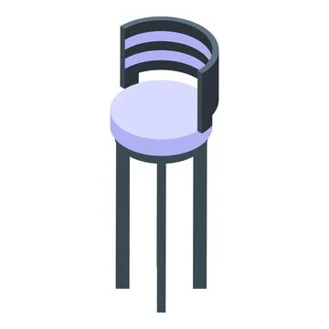 Bar chair icon isometric vector. Modern stool Stock Illustration