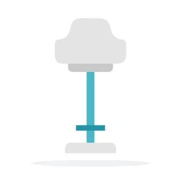 Bar chair vector flat material design isolated object on white background. Stock Illustration