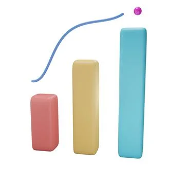 Bar Chart 3D Illustration Stock Illustration