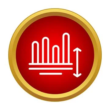 Bar chart analytics data business icon showing adjustability Stock-Illustration