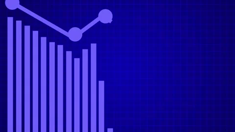 Bar chart and line graph icon showing financial data trend analysis and bus.. Stock Footage 336884077