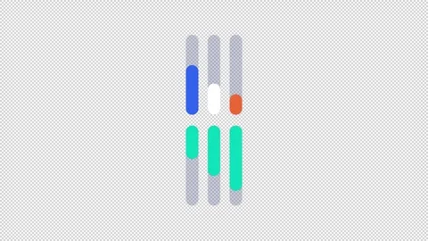 Bar chart animated elements - two groups of vertical data bars Stock Footage 329318906