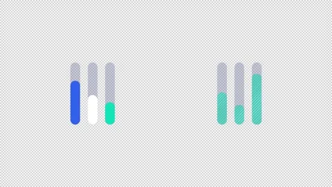 Bar chart animated elements - two groups of data bars Stock Footage 329318921