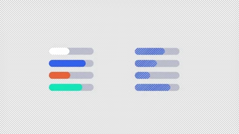 Bar chart animated elements - two groups of horizontal bars Stock Footage 329318951