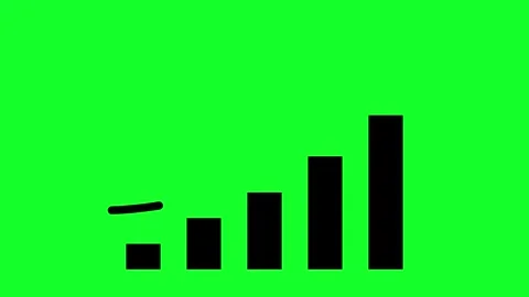 Bar chart animated growing columns with curved upward success arrow on 4k g.. Stock Footage 343595666