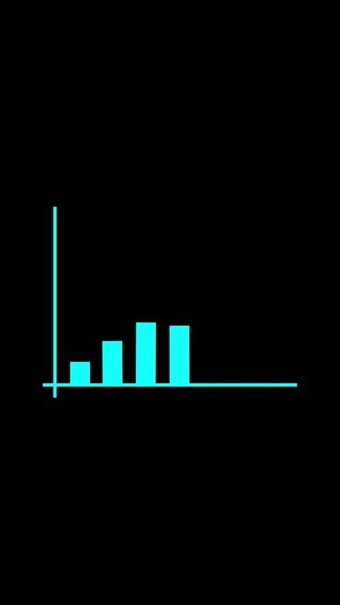 Bar chart animation showing growth progress on black background, business g.. 動画素材 331644950