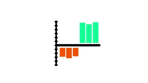 Bar Chart Axis Icon Stock Footage 340305773