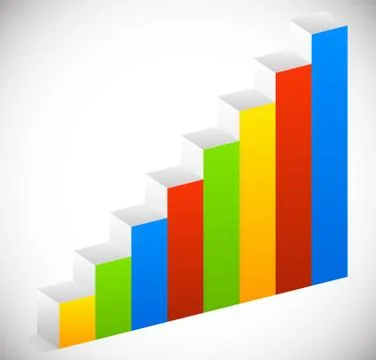 Bar chart, bar graph element. Eps 10 vector illustration Illustrazione stock