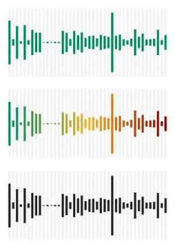Bar chart, bar graph interface element with low and high levels. Stock Illustration