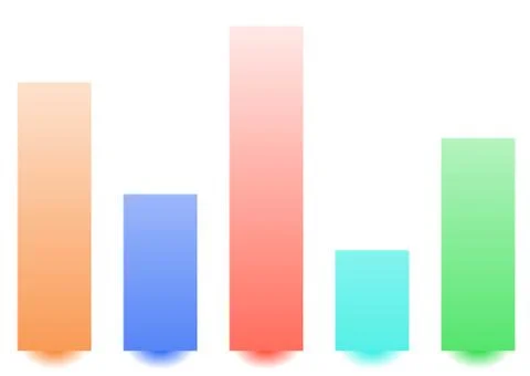 Bar chart / bar graph with random levels for analysis, visualization concepts Illustrazione stock