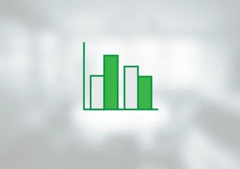 Bar chart with bright background 写真素材