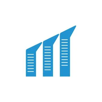 Bar chart building concept symbol vector Ilustración de archivo