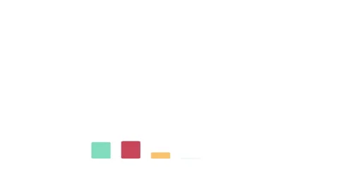 Bar Chart Column 2d Animation with Alpha Matte Stock Footage 345859022
