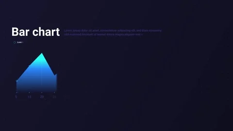 Bar chart concept. Moving banner with blue graph. Economics and finance Stock Footage 278766983