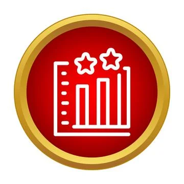 Bar chart with customer satisfaction ratings icon Stockillustratie