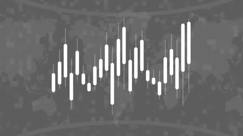 Bar Chart Data Visualization on Dark Theme. Stock Footage 293082525