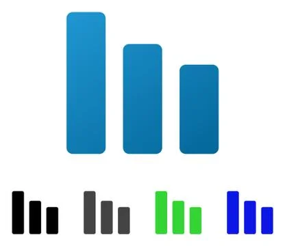 Bar Chart Decrease Flat Gradient Icon Illustrazione stock