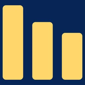 Bar chart decrease icon Illustrazione stock