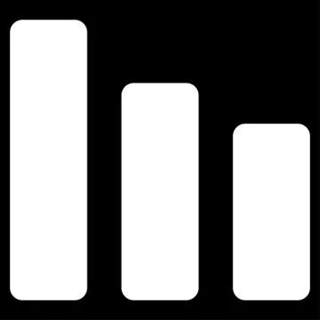 Bar chart decrease icon Illustrazione stock