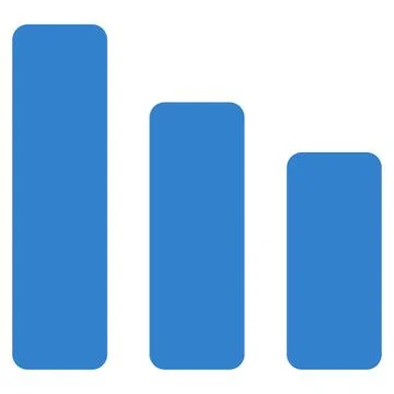 Bar chart decrease icon Illustrazione stock