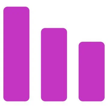 Bar chart decrease icon 库存插图