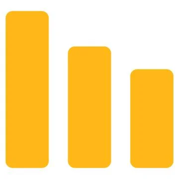 Bar chart decrease icon Illustrazione stock