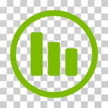 Bar Chart Decrease Rounded Vector Icon Illustrazione stock