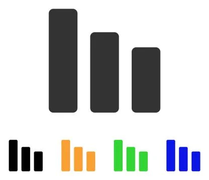 Bar Chart Decrease Vector Icon Stock Illustration