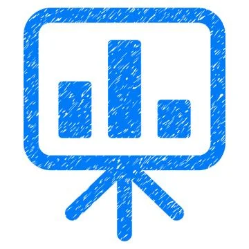 Bar Chart Display Grainy Texture Icon Stock Illustration