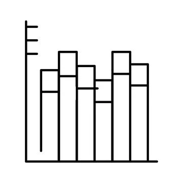 Bar chart displaying data analysis and business statistics イラスト素材