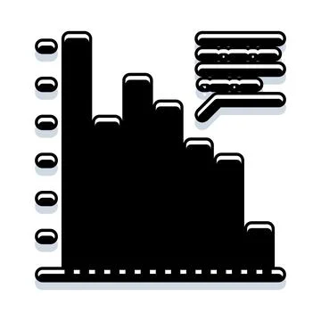 Bar chart displaying data visualization and analytics concept Stock Illustration