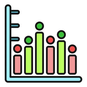 Bar chart displaying data visualization and analytics report イラスト素材