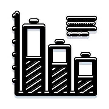 Bar chart displaying decreasing data and business analysis Stock Illustration