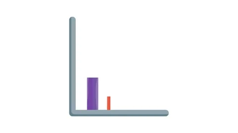 A bar chart displaying increasing values, with an upward arrow indicating g.. Stock Footage 332479702