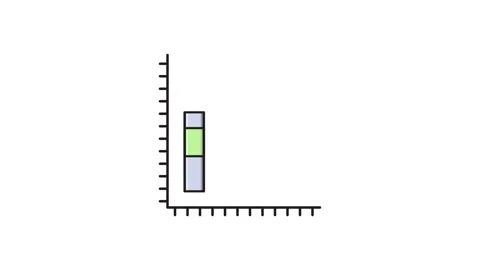 A bar chart displaying various colored bars representing different data cat.. Stock Footage 335259193