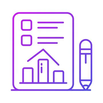 Bar chart on document showing vector design of data report in trendy style イラスト素材