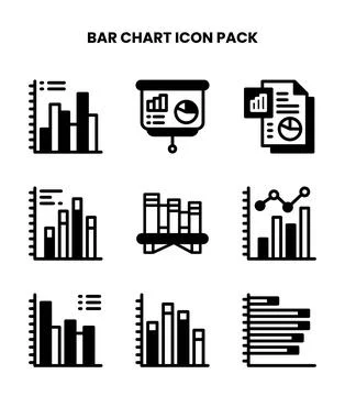 Bar Chart DuoTone Graphics Icons Pack Ilustración de archivo