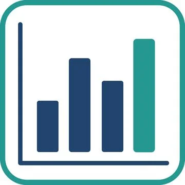 Bar chart financial performance analysis icon Stock Illustration