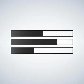 Bar chart flat icon, vector illustration isolated on white background. Stock Illustration