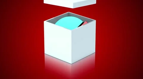 Bar chart in gift boxes with red ribbon. Stock Footage 12533210