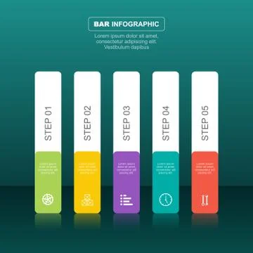 Bar Chart Graph Diagram Financial Analytic Statistical Business Infographic I Stock Illustration