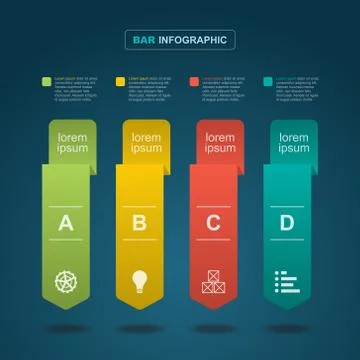 Bar Chart Graph Diagram Financial Analytic Statistical Business Infographic I Stock Illustration