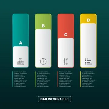 Bar Chart Graph Diagram Financial Analytic Statistical Business Infographic I Stock Illustration
