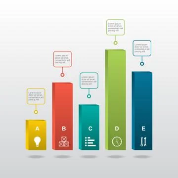 Bar Chart Graph Diagram Financial Analytic Statistical Business Infographic I Stock Illustration