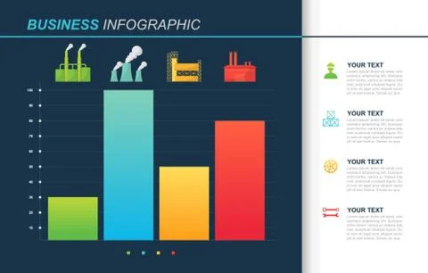 Bar Chart Graph Diagram Financial Analytics Statistical Factory Industrial Bu Stock Illustration