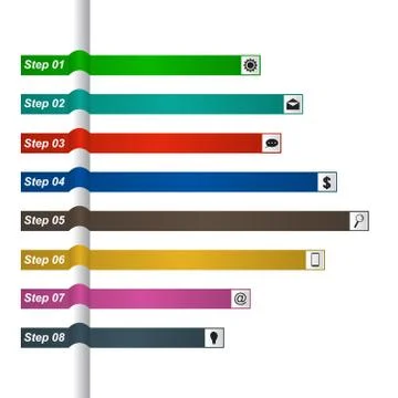 Bar Chart Graph Diagram Statistical Horizontal Infographic Illustration 스톡 일러스트